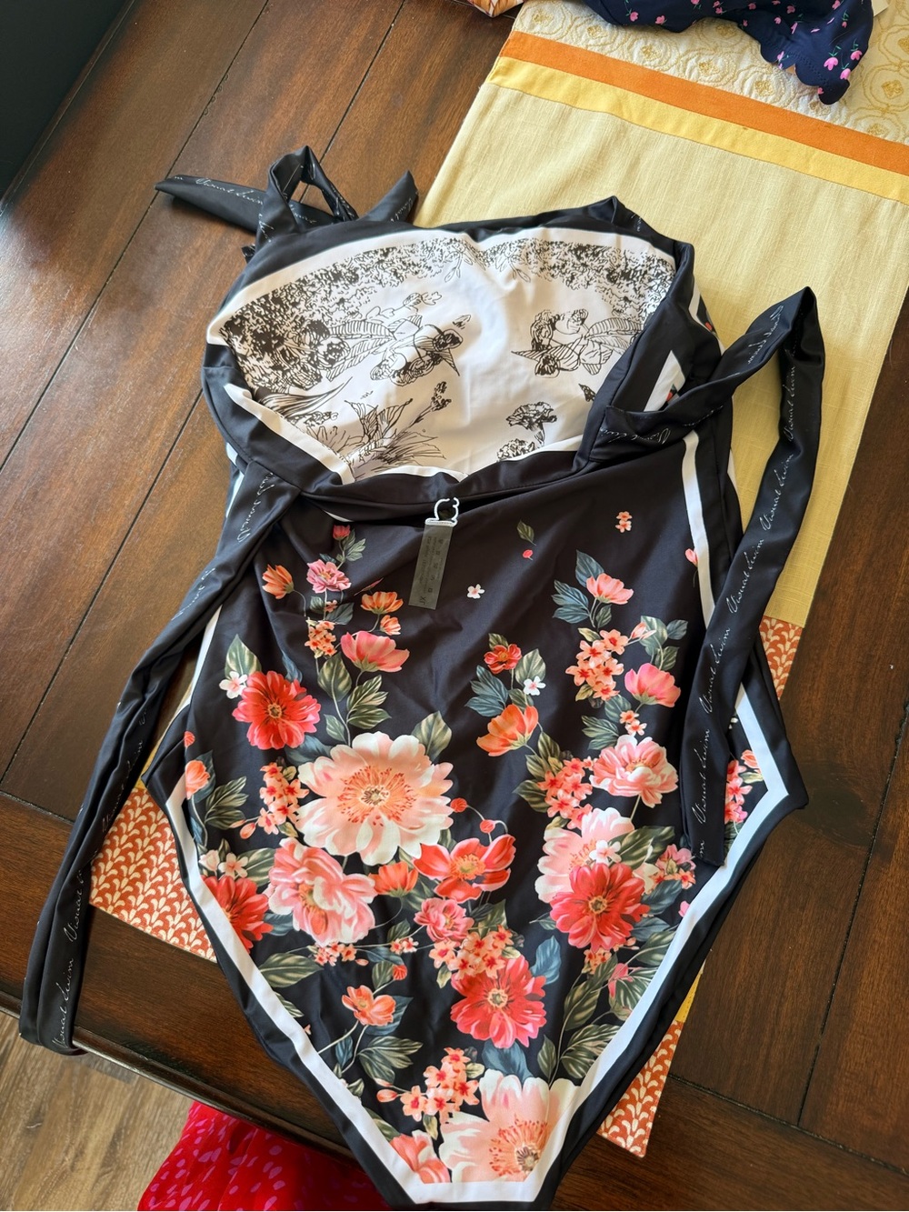 Reversible | Black Floral / Black & White One-Piece Swimsuit